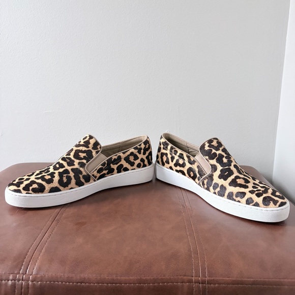 Michael Kors Keaton Leopard Calf Hair Slip On Sneakers - Picture 2 of 9